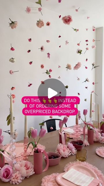 TheFearlessHost on Instagram: "Instead of pricey bouquets of flowers, make a floating floral backdrop w the specific flowers & colors you want. 

🗳️: Do you like an artsy-crafts y challenge? 

➡️ Follow @thefearlesshost for more hosting tips

🎥: @debtrette for the 5 ⭐️ 💐 inspo

💬: With your take 

🏷️: A friend who would appreciate this" Floating Floral Backdrop, Floating Flower Backdrop, Diy Flower Backdrop, Floating Florals, Artsy Crafts, Floating Flower, Hosting Tips, Bouquets Of Flowers, Floating Flowers