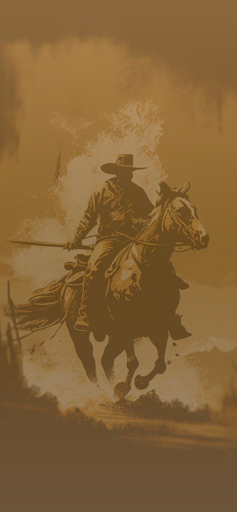 Cowboy Brown Art Wallpaper - Cowboy Aesthetic Wallpaper iPhone Cowboy Illustration Wallpaper, Cowboy Asethic Wallpaper, Black Brown Background, Cowboy Wallpaper, Aesthetic Cowboy, Horse Background, Western Artwork, Cowboy Aesthetic, Phone Wallpaper Boho