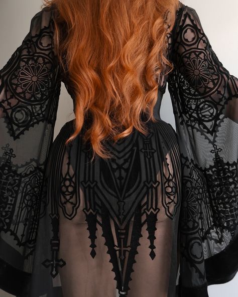 All my girls got their lace and their crimes 🍷🍂🎶 . Lounging around with @restyle.pl in the most beautiful robe I’ve ever laid eyes on!!! 🥹 The Cathedralis Sheer Robe is coming verryyy soon! Who else needs this glorious robe so that they can live out their fantasy of gliding down staircases & haunted hallways in a dimly lit castle with a giant library on a rainy day while ominous classical music plays? Because… same 🤭 . Styled with my trusty @restyle.pl corset belt that has seen many an outfi... Giant Library, Hijiri Byakuren, Dark Academia Style, Goth Rock, Sheer Robe, Academia Style, Goth Look, Fantasy Dresses, Corset Belt