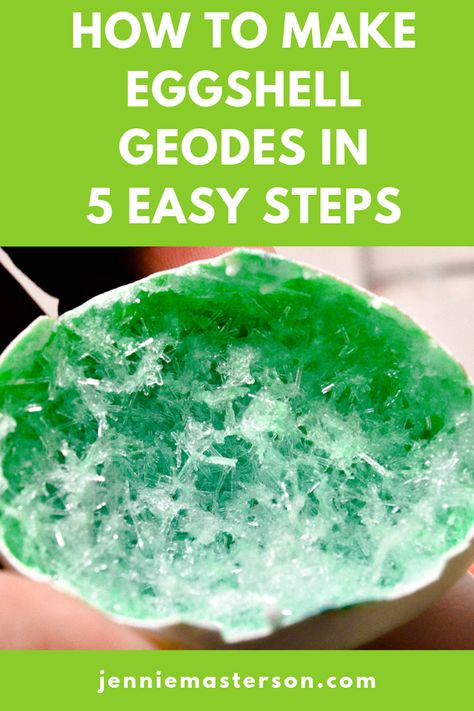 Geo Crystals, Eggshell Geodes, Egg Geodes, Epsom Salt Crystals, Egg Crystals, Crystals At Home, Grow Crystals, Diy Science Projects, Borax Crystals