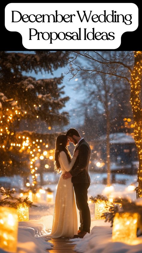 Romantic December wedding proposal ideas for a winter engagement. Winter Engagement Photo Ideas, Christmas Engagement Proposal, Christmas Elopement, Proposal Ideas At Home, Wedding Proposal Ideas, Winter Engagement Party, Winter Proposal, Winter Engagement Pictures, Christmas Proposal