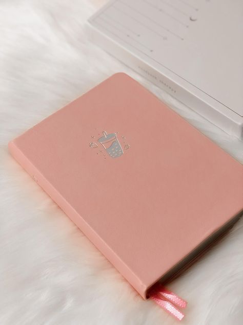 Notebook Therapy The Tsuki 'Ichigo' Limited Edition Boba Bullet Journal | LENNE • That Lifestyle Blogger Notebook Therapy Tsuki, Bullet Journal Review, Notebook Therapy, Tea Design, Different Shades Of Pink, The Notebook, Fun Hobbies, Bubble Tea, Brush Pen