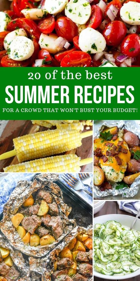 Recipes For Get Togethers Friends, Summer Lunch Sides, Dinner For A Crowd Summer, Grilling Ideas For A Crowd, Bbq Main Dishes For A Crowd, Easy Summer Dinners For A Crowd, Food For A Crowd Summer, Summer Dinner For A Crowd, Bbq For A Large Crowd