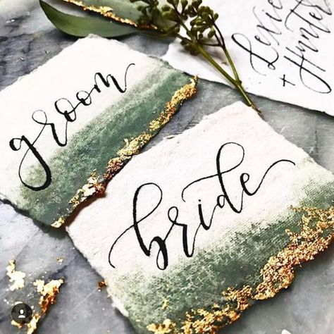 Leaf Place Cards, Gold Wedding Colors, Traditional Wedding Invitations, Blush Wedding Invitations, Gold Foil Wedding, Wine Bottle Diy Crafts, Handmade Wedding Invitations, Wedding Name, Gold Invitations