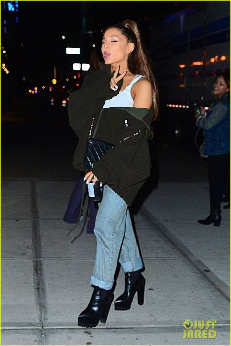 Ariana Grande Visits the 'Sweetener' Experience in New York City! | ariana grande sweetener nyc october 2018 03 - Photo Celebrity Baby Pictures, Ariana Grande Sweetener, Ariana Grande Outfits, Ariana Grande Fans, Walking Down The Street, Fuzzy Coat, Ariana Grande Cute, Ariana Grande Style, Ariana Grande Photoshoot