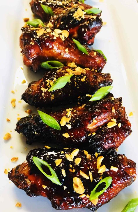 Maple Mustard Chicken Wings - Cooks Well With Others Thai Chicken Wings, Sriracha Chicken Wings, Gourmet Sandwiches, Thai Chicken, Chicken Wing Recipes, Wing Recipes, Poultry Recipes, Asian Dishes, Yum Yum Chicken