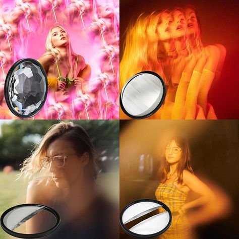 Lens Effects Photography, Kaleidoscope Photography Portrait, Split Diopter Photography, Photography Effects Diy, Prism Effect Photography, Kaleidoscope Lens Photography, Camera Lens Filters, Prism Lens Photography, Lens Filters Photography