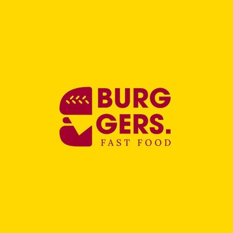 Vector fast food burger logo vector | Premium Vector #Freepik #vector Burger Logo Ideas, Burger Branding Design, Food Logo Branding, Fast Food Logo Design, Burger Logo Design, Fast Food Branding, Food Logo Ideas, 360 Logo, Fast Food Logo