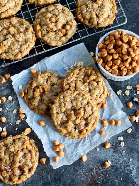 Oatmeal Scotchies Cookies, Scotchies Cookies, Oatmeal Scotchies, Oatmeal Butterscotch Cookies, Best Oatmeal Cookies, Butterscotch Cookies, Cookie Cookbook, Oatmeal Cookies Chewy, Peanut Butter Oatmeal Cookies