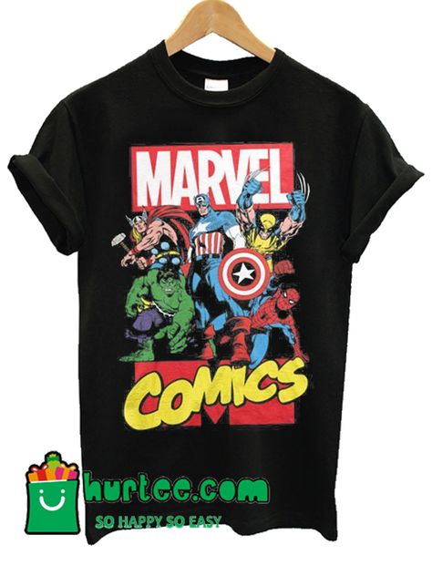 Marvel Comics T shirt Marvel Kids, Style Mood Board, Kids Tees, My Bday, Fun Clothes, Shirt Art, T Shirt Art, Comic Collection, Tshirt Art