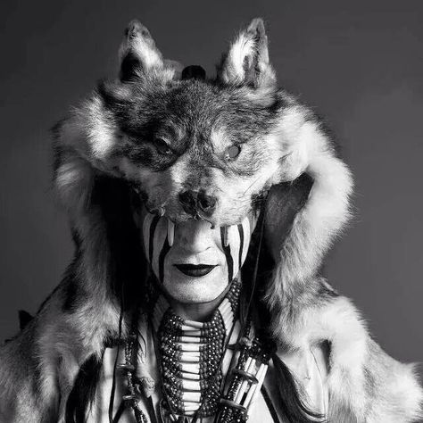 Bear Headdress, Wolf Headdress, Native American Animals, Native American Wolf, Wolf Costume, Wolf Mask, Native American Wisdom, Native American Images, Native American Pictures