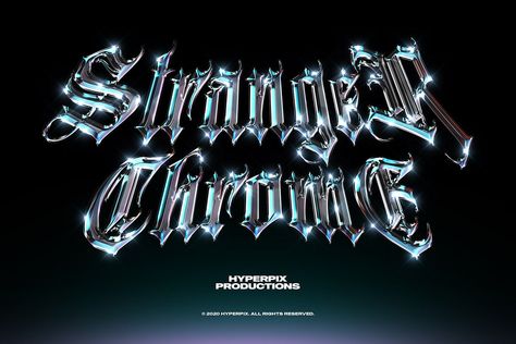 CHROME TEXT EFFECT on Behance Chrome Text, Metal Font, Desain Editorial, Graphic Design Fonts, Cover Art Design, Trik Fotografi, Text Effect, Graphic Design Advertising, Text Style