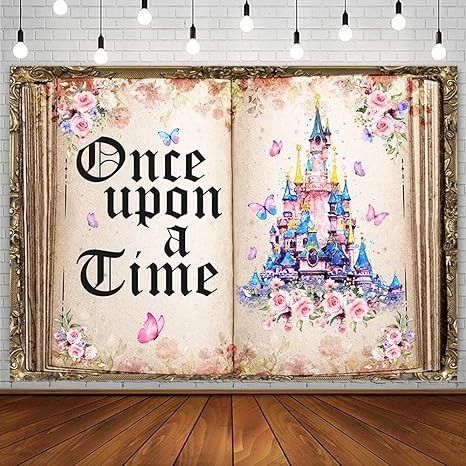 Amazon.com : AIBIIN 7x5ft Once Upon a Time Backdrop Fairy Tale Books Castle Pink Floral Princess Romantic Story Old Opening Book Photo Background Wedding Baby Shower Birthday Party Decorations Banner Photo Props : Electronics Once Upon A Time Backdrop, Fairytale Birthday Party, Book Backdrop, Butterfly Wedding Decorations, Wedding Photo Background, Birthday Party Background, Fairytale Photography, Fairy Tale Books, Butterfly Wedding