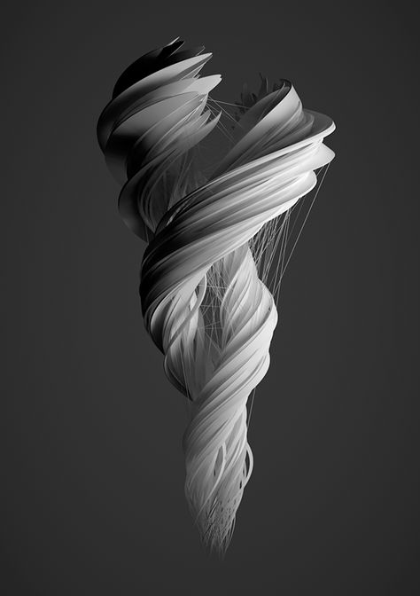 Tornado by Alex Diaconu, via Behance Generative Kunst, Generative Art, Abstract Sculpture, Design Graphique, Tornado, Installation Art, 3d Art, Sculpture Art, Paper Art