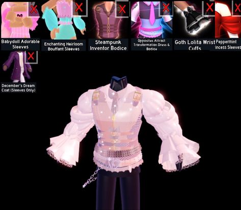 Royal High Corset Combos Men, Royale High Tomboy Outfits, Masc Bodice Combos Royale High, Royal High Outfit Ideas Male, Royale High Outfit Combos Masc, Royale High Outfit Hacks Corset, Royal High Hat Combos, Male Corset Combos Royale High, Royale High Boy Hair Combos