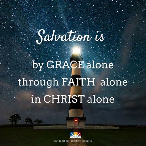 Salvation is by GRACE alone, through FAITH alone in CHRIST alone. Easter Church Banners, Grace Alone, Jesus Drawings, Faith Walk, Bible Time, Church Banners, In Christ Alone, Bible Teachings, By Grace