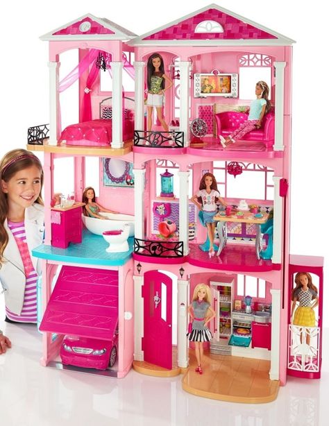 An incredibly elaborate ~dream house~ for Barbie dolls that even comes with an elevator. Dreamhouse Barbie, Accessoires Barbie, Barbie Playsets, Barbie Dreamhouse, Barbie Doll House, Pink Doll, Barbie Toys, Barbie Dream, Barbie Dream House