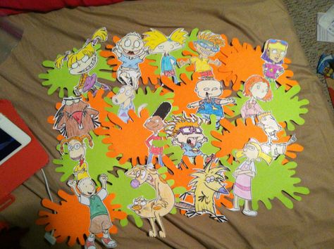 Door Decs For Residence Halls | doortags | Tumblr 90s Decorations, Res Life Door Decs, Ra Inspiration, Ra Themes, Resident Adviser, Res Life, Resident Assistant, Door Decs, Nickelodeon 90s