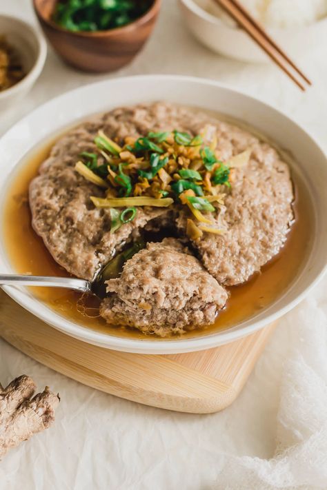 Steamed Minced Pork Recipe, Chinese Steamed Egg With Pork, Chinese Recipes With Pork, Chinese Steamed Pork Patty, Steam Minced Pork Recipe, Chinese Minced Pork Recipes, Chinese Ground Pork Recipes, Hongkong Food, Turkey And Dumplings