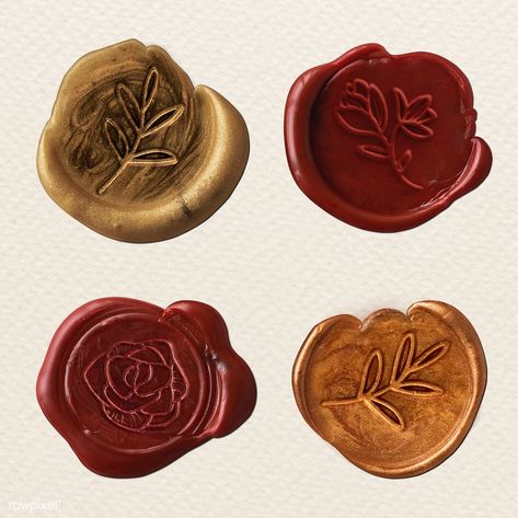 Vintage botanical wax seal stamp collection | premium image by rawpixel.com / KUTTHALEEYO Aesthetic Letters, Letter Stamps, Stamp Collection, Bullet Journal Stickers, Wax Stamp, Vintage Lettering, Wax Seal Stamp, Seal Stamp, Old Paper