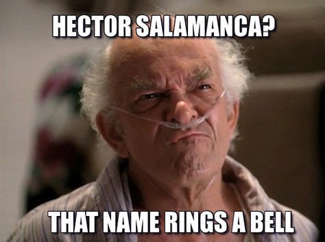 "It had to be done."  Jokes only Breaking Bad fans will understand.  So funny! Hector Salamanca, Breaking Bad 3, Mike Ehrmantraut, Bad Memes, White Lion, Great Tv Shows, Better Call Saul, Pranayama, Salamanca