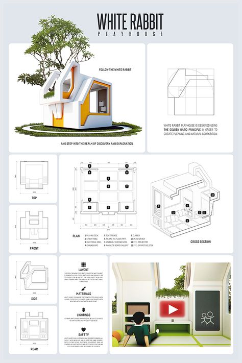 Noer Ucen Hong 2017 Playhouse Life Of An Architect, Playhouse Design, Interior Design Presentation Boards, Playgrounds Architecture, Dark Living Rooms, Kindergarten Design, Architecture Life, Interior Design Presentation, Building Concept