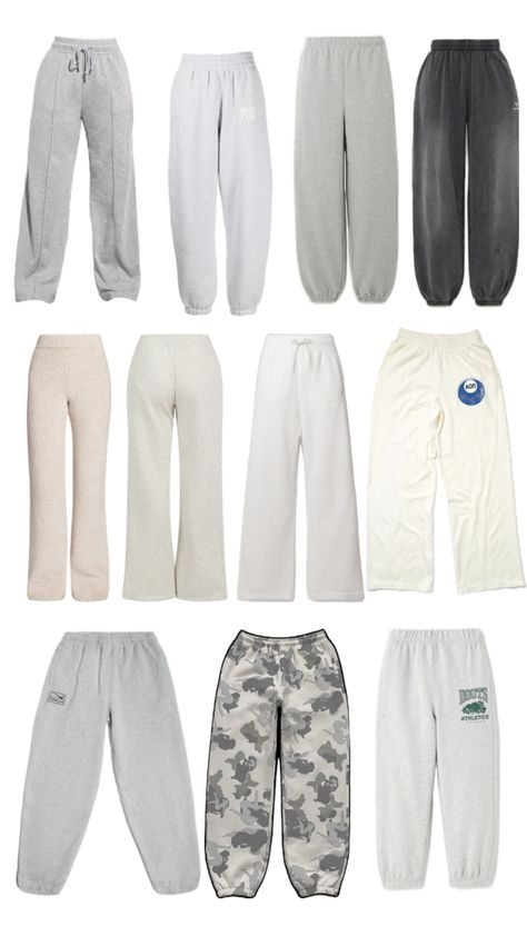 Hollister Sweatpants Outfit, Sweat Pants Aesthetic, Pants Collage, Sweatpants Aesthetic, Clothes Layout, Hollister Sweatpants, Miss Match, Sweatpants Outfit, Casual Preppy Outfits