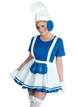 smurf? Smurfette Costumes, Rick And Morty Costume, Morty Costume, Smurf Costume, Blue Gnome, Gnome Costume, Costume Disney, Makeup Images, Cartoon Costumes