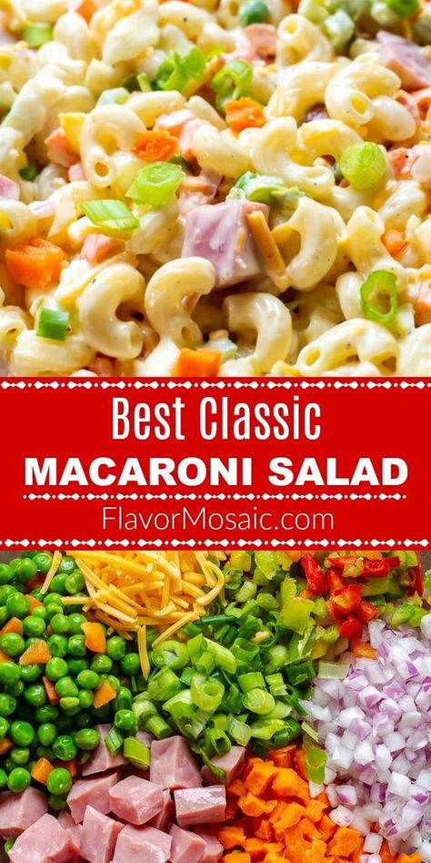 Macaroni Salad With Egg, Best Macaroni Salad Recipe, Salad With Egg, Classic Macaroni Salad, Best Macaroni Salad, Easy Macaroni, Bbq Side Dishes, Macaroni Salad Recipe, Creamy Dressing