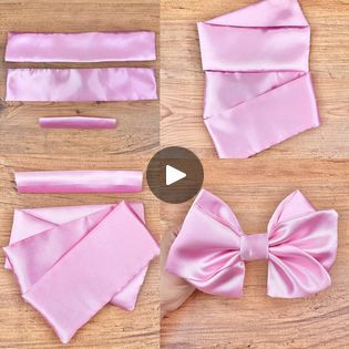 In 4 steps , this is the easiest hair bow with satin fabric .  #hairbow #sewing #accessories #recycle | In 4 steps , this is the easiest hair bow with satin fabric .  #hairbow #sewing #accessories #recycle | By HobbyFacebook Bow Making Tutorial Step By Step, Fabric Bow Tutorial, Easy Hair Bows, Satin Hair Bow, Kids Hair Bows, Accessories Making, Bow Tutorial, Fabric Bows, Diy Hair Bows