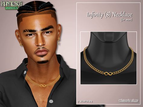 The Sims Resource - Sims 4 - Necklaces - WisteriaSims - For Men - Infinity (8) Necklace for men Sims 4 Cc Finds Male, Sims 4 Nails, Sims 4 Men Clothing, Sims 4 Male Clothes, Sims 4 Tsr, Sims 4 Challenges, Sims 4 Cas Mods, Free Sims 4, Sims 4 Children