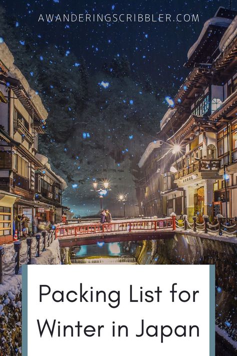 Check out our packing list for winter in Japan to make sure you have everything for your winter ski vacation. Packing For Japan In Winter, Tokyo February Outfit, Japan Winter Packing List, Japan In January, Winter In Japan Outfit, Packing List For Japan, Japan Winter Travel, Osaka Winter, Japan Skiing