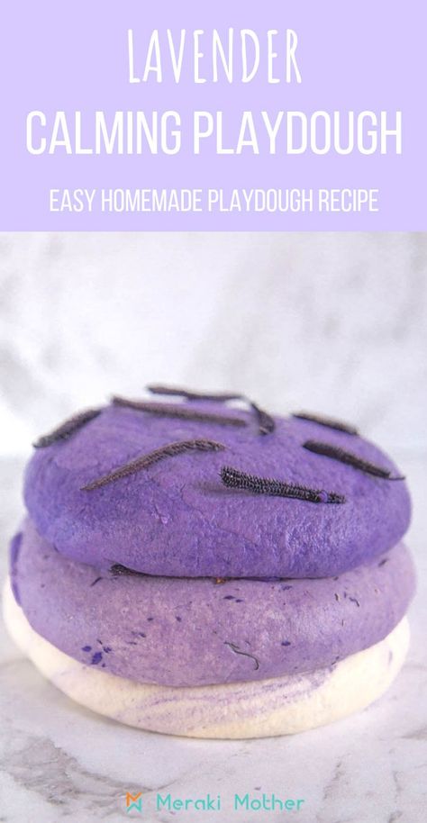 Lavender Playdough, Scented Playdough Recipe, Koolaid Playdough, Playdough Creations, Easy Homemade Playdough Recipe, Cloud Dough Recipes, Scented Playdough, Cooked Playdough, Edible Playdough