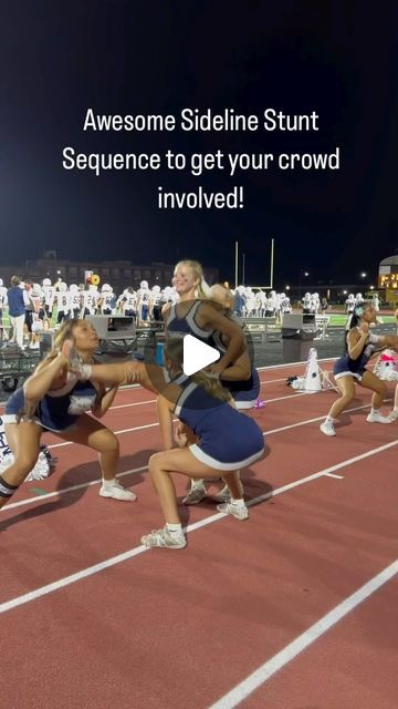 Cheerleading Coaching Center on Instagram: "Here is an Awesome sideline cheerleading stunt sequence to get the crowd excited!  @dt_cheerleading   Comment what your favorite sideline activity is?  Stunt sequences, do you use signs, do you have different uniforms for special occasions? ⭐️⭐️⭐️⭐️⭐️ ATTENTION CHEERLEADING COACHES:   Would you love some help with your season?  How about ALL of your curriculum in 1 place - including Music?!   Now is the time to check out the Cheerleading Coaching Center TODAY and let us help you make your season more Productive, Easier and More FUN!!!   Get your FREE access for 24 hours to Check it ALL out at CheerleadingCOACHINGCenter.com - Link in Bio 📣👍😊  🌟🌟🌟🌟🌟 #CheerandDanceOnDemand #CheerleadingOnDemand #LearnToCheerAtHome #cheer #cheerleader #cheerl Partner Stunts Cheerleading, Sideline Cheer Stunts, Jv Cheer Stunts, Cheer Stunt Ideas, Level 1 Cheer Stunts, Stunt Sequence, Easy Cheerleading Stunts, Cheer Stunting, Cheer Tiktoks