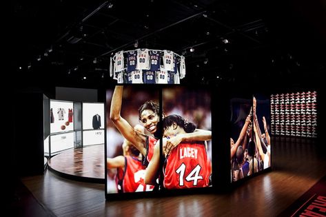 Basketball Hall Of Fame on Behance Basketball Hall Of Fame, Architecture Branding, Springfield Massachusetts, Sports Office, Sport Hall, Viewing Party, Womens Football, New Edition, Exhibition Design