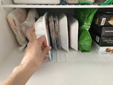 The 5 Best Fridge and Freezer Organizing Lessons We Learned in 2021 | Kitchn Small Freezer Organization Ideas, Small Freezer Organization, Best Kitchen Organization, Freezer Organizer, Freezer Storage Containers, Cardboard Recycling, Kitchen Organization Ideas, Bon Appetit Magazine, Freezer Organization