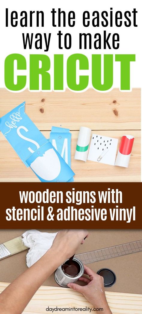 Creating Stencils With Cricut, Wooden Signs Cricut Diy, Best Paint For Wood Signs, How To Make Wooden Signs With Cricut, Stencil With Cricut Wood Signs, Vinyl Stencils For Wood Signs, Wooden Cricut Signs, Cricut Wooden Signs Vinyl Lettering, How To Make Wood Signs With Cricut