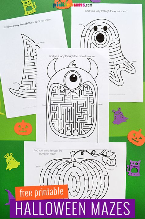 Kindergarten Mazes Printables, Halloween Maze Printable, Free Maze Printables, Free Printable Halloween Worksheets, 1st Grade Halloween Worksheets Free, Halloween Activities For Kindergarteners, Halloween Mazes For Kids Free Printable, Kids Mazes Free Printable, Halloween Puzzles For Kids