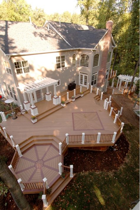 Patio Design Ideas - Home and Garden Design Ideas. What a beautiful patio! Backyard Wonderland, Patio Design Ideas, Outdoor Patios, Backyard Deck, Black Mountain, Patio Designs, Backyard Living, Wooden Decks, Deck Ideas