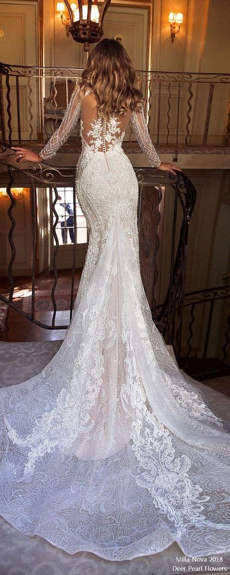 Milla Nova Wedding Dresses, Milla Nova, Wedding Dresses 2018, White Wedding Dress, Wedding Gowns Mermaid, Sleeve Wedding Dress, A Wedding Dress, Gorgeous Wedding Dress, Dress Inspo