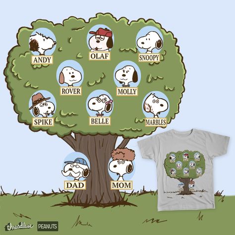 Snoopy Siblings, Snoopy's Siblings, Family Tree Wallpaper, Snoopy Family, Peanuts By Schulz, Wallpaper Happy, Baby Snoopy, Snoopy Comics, I Love My Family