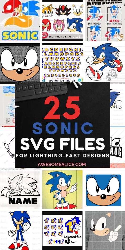 Elevate your design game with these lightning-fast Sonic the Hedgehog SVG files! Perfect for Cricut & Silhouette enthusiasts, these 25 designs cover everything from shirts to birthday cards. Transform your projects with Sonic's iconic face and add a touch of speed to your creations. Plus, they're absolutely free! #SVGfilesforCricut #SonicTheHedgehog #ShirtDesigns #BirthdayIdeas #FreeSVG Sonic The Hedgehog Svg, Sonic Svg, Hedgehog Svg, Sonic Face, Cricut Free, Diy Cricut, Cricut Machine, Cricut Tutorials, Svg Free Files