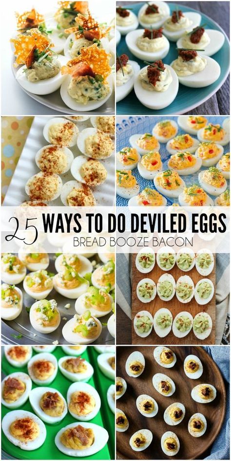 I swear I could eat deviled eggs by the dozen. They're the most poppable, little bites of awesomeness ever! So we're showing you 25 Ways to Do Deviled Eggs to make your taste buds sing! Deviled Egg Flight, Egg Flight, Deviled Egg Recipes, Deviled Eggs Recipe Easy, Black Color Hairstyles, Dump Recipes, Bread Booze Bacon, Devilled Eggs Recipe Best, Devilled Eggs