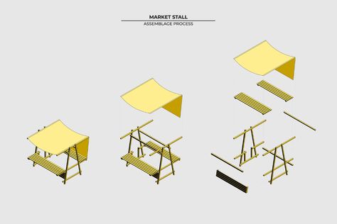 Gallery of Temporary Market at MAAT – Museu de Arte, Arquitectura e Tecnologia / FURO - 13 Temporary Market Architecture, Outdoor Market Design, Market Stall Design, Market Tent, Temporary Architecture, Event Entrance, Interactive Walls, Pop Up Market, Stall Designs