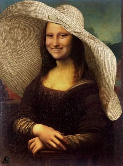 Mona Friends, Mona Lisa Parody, Mona Lisa Smile, Geeky Art, Interior Artwork, Art Jokes, American Gothic, Art Parody, Concert Posters