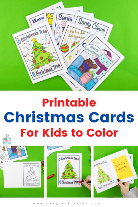 Download our 5 FREE Printable Christmas Cards for Kids to Color to kickstart the seasonal celebrations. The Christmas Card designs feature Santa Claus, Baubles, Festive Animals, Christmas Trees' and more! Printable Christmas Cards To Color, Christmas Card Coloring Free Printable, Printable Christmas Cards For Kids, Free Christmas Card Printables, Christmas Bookmarks To Color Free Printable, Coloring Christmas Cards, Free Printable Christmas Cards For Kids To Color, Free Printable Christmas Bookmarks To Color, Christmas Cards For Kids