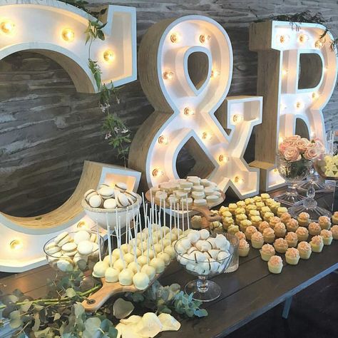 Engagement Party Restaurant, Marquee Letters Wedding, Party Rentals Business, Engagement Party Diy, Engagement Party Planning, Letter Lights, Lighted Marquee Letters, Engagement Party Favors, 30 Birthday