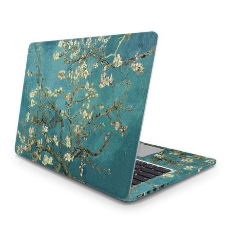 Laptop Covered In Stickers, Dell Laptop Skin, Painted Suitcase, Asus Computer, Laptop Skin Cover, Laptop Decoration, Shop Sticker, Van Gogh Almond Blossom, Cover Stickers