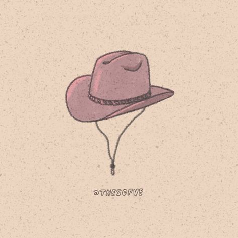 Cowboy Hat Drawing, Hat Drawing, Autodesk Sketchbook, Cowboy Stuff, Country Cowboy, Cowboy Art, Easy Drawings Sketches, Doodle Illustration, Illustration Digital