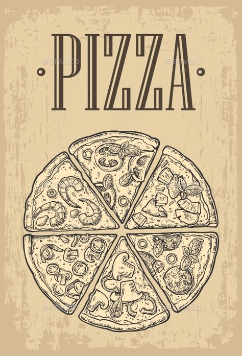 Different Slices of Pizza Pizza Meme, Pizza Box Design, Slice Pizza, Pizza Pepperoni, Mexican Seafood, Menu Pizza, Pizza Poster, Pizza Logo, Pizza Art